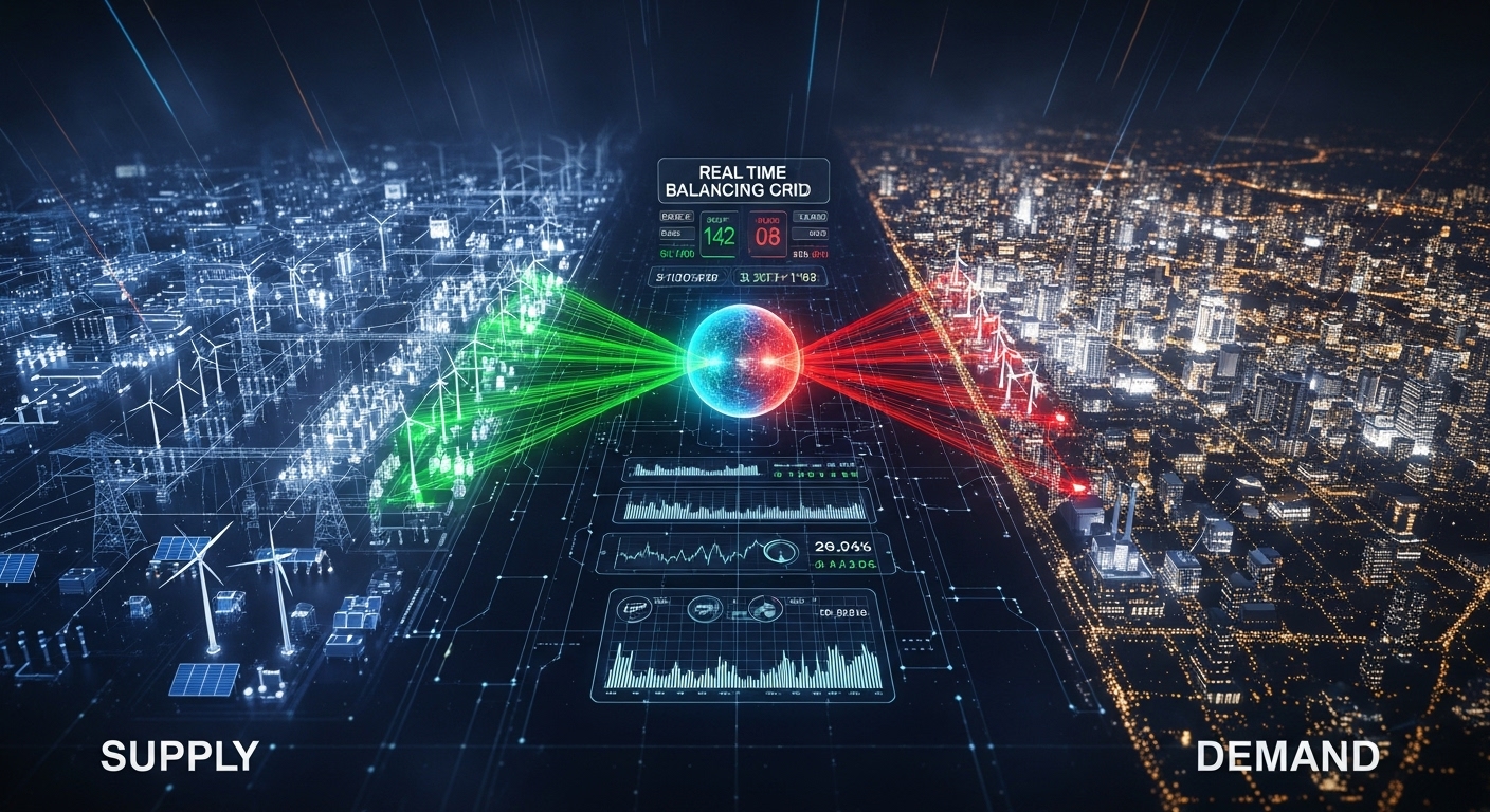 The energy grid’s problem balancing supply and demand in real time