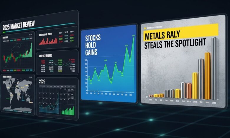 2025 Market Review Stocks Hold Gains as Metals Rally Steals the Spotlight