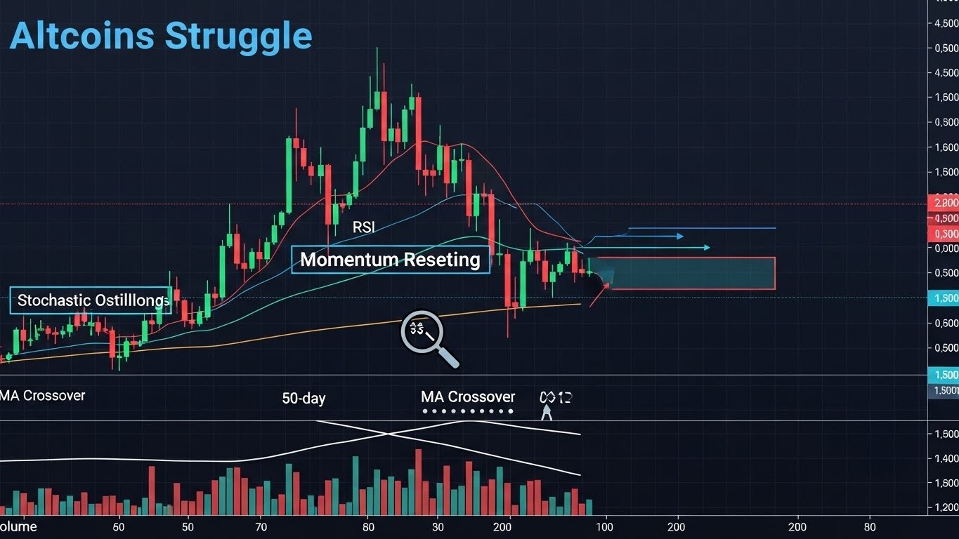 Altcoins Struggle Technical Analysis Shows Momentum Resetting