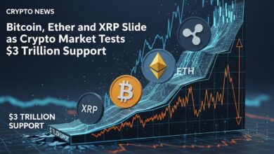 Crypto News Bitcoin, Ether and XRP Slide as Crypto Market Tests $3 Trillion Support