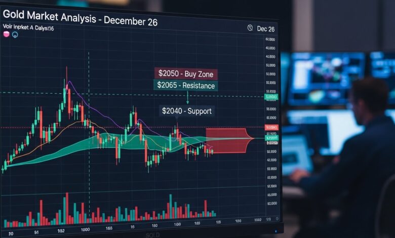 Gold market analysis for December 26 - key intra-day price entry levels for active traders