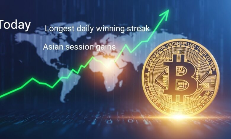 Bitcoin News Today Bitcoin Eyes Longest Daily Winning Streak in Three Months as Asian Session Gains Extend Rally