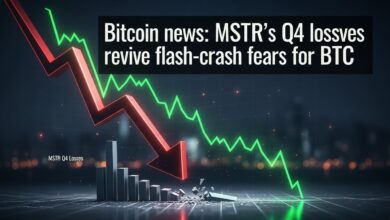 Bitcoin news MSTR’s Q4 losses revive flash-crash fears for BTC