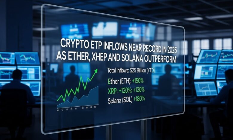 Crypto News Crypto ETP Inflows Near Record in 2025 as Ether, XRP and Solana Outperform