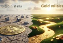 Bitcoin stalls as gold rallies
