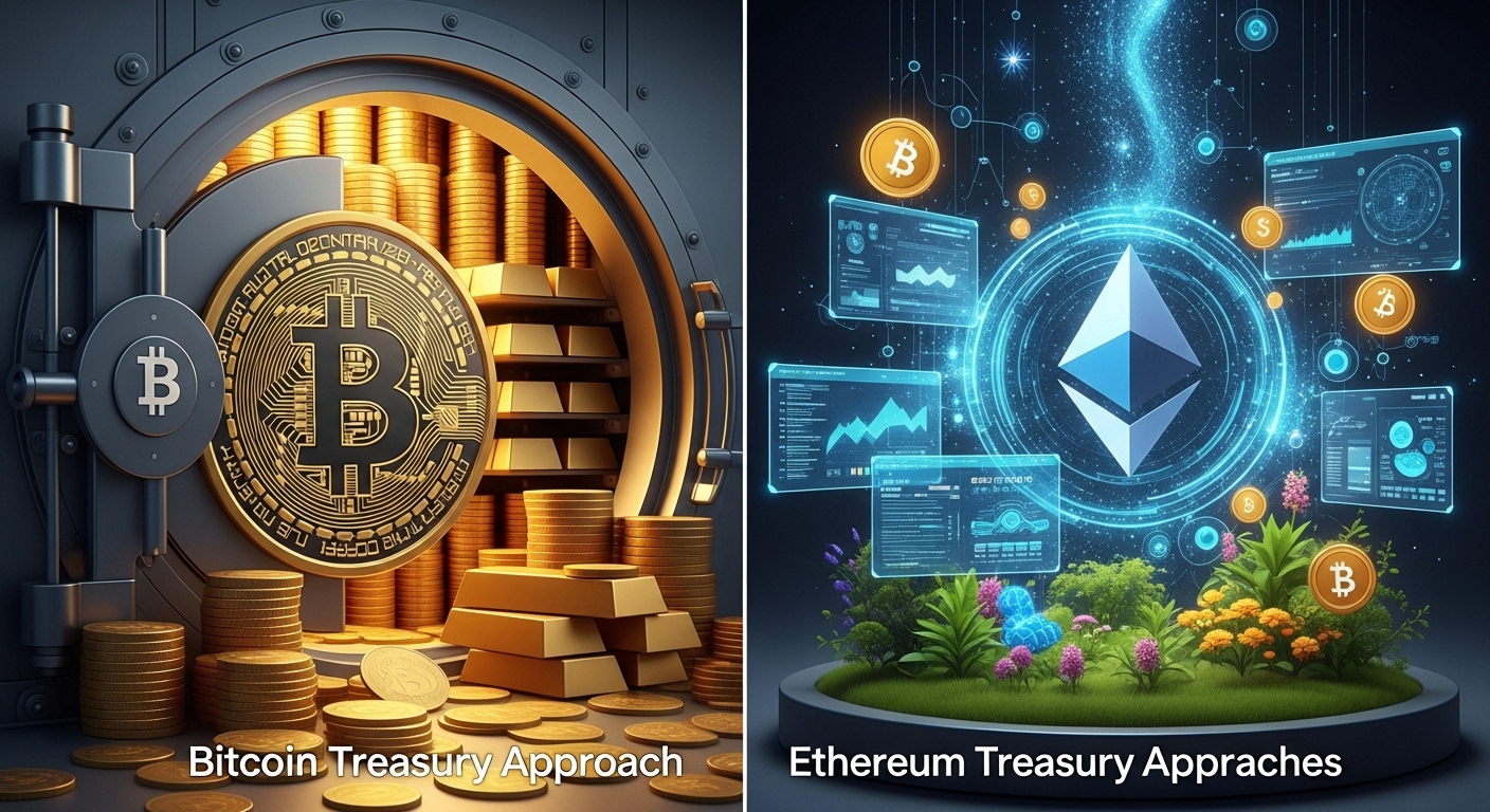 Bitcoin vs. Ethereum Treasury Approaches