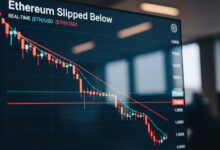 Ethereum Slipped Below